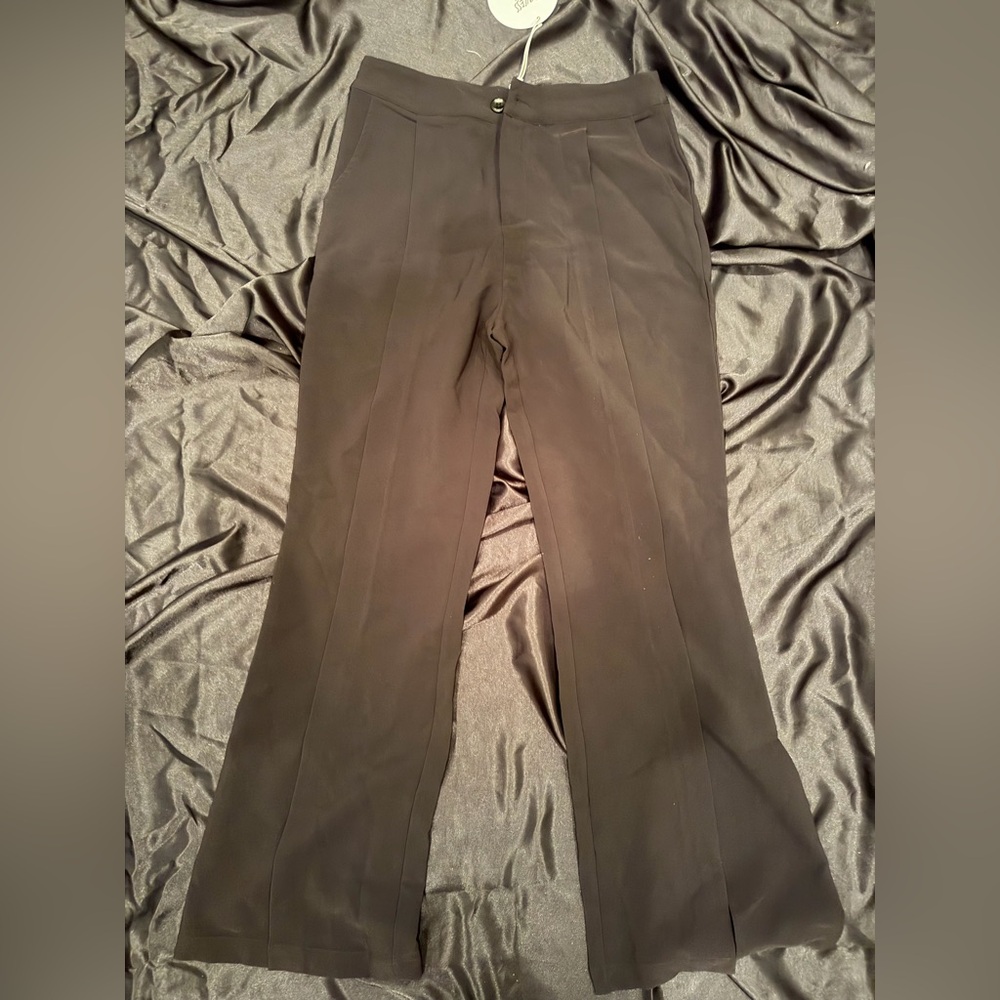 Princess Polly Black Boot-Cut Dress Pants